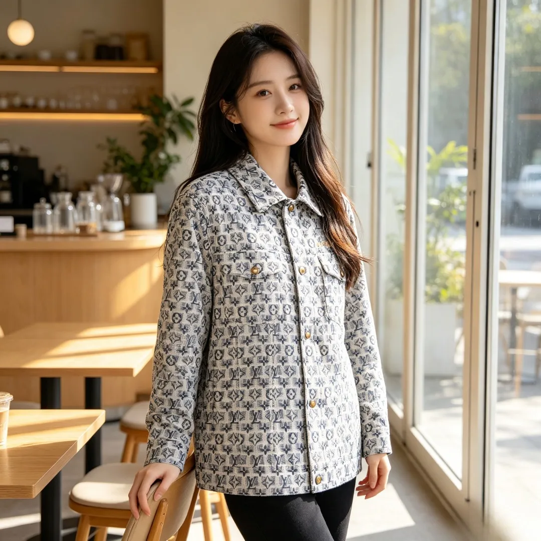 Louis Vuitton/Louis Vuitton all-over embroidered old flower lapel jacket